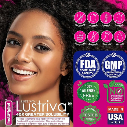 InstaRelief® Hair Growth with Lustriva® 3 Weeks, 60 Tablets