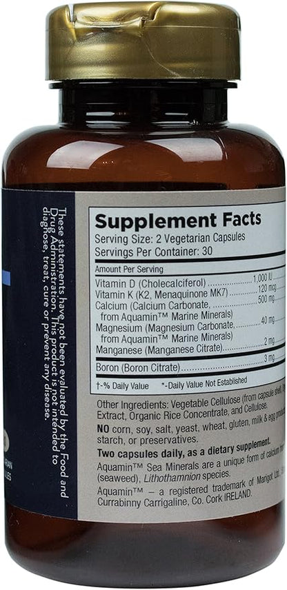 Mt. Angel Vitamins K2, Comprehensive 1600 mg, K2 (MK7), (MK7), Manganese, D3, Boron 60 Vegetarian