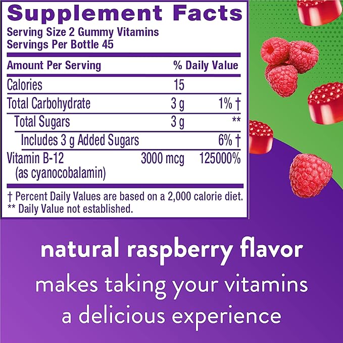 Vitafusion Chewable Calcium and Vitamin B12 #1 Gummy 50 Day 70 Day B12