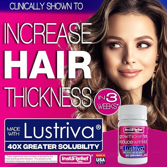InstaRelief® Hair Growth with Lustriva® 3 Weeks, 60 Tablets