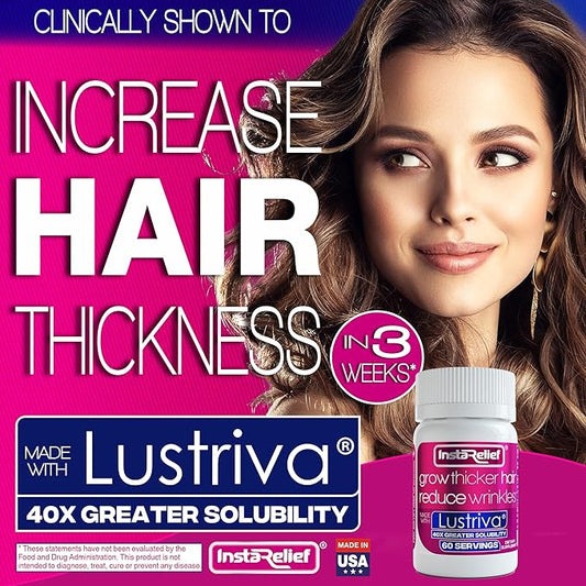 InstaRelief® Hair Growth with Lustriva® 3 Weeks, 60 Tablets