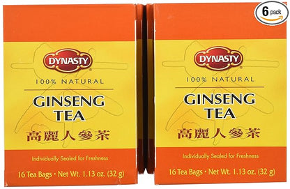 Dynasty Tea, Ginseng, 1.13-Ounce (Pack of 6)
