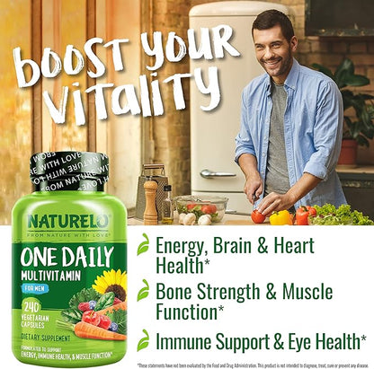 NATURELO Mens Multivitamins 240 Vegetarian