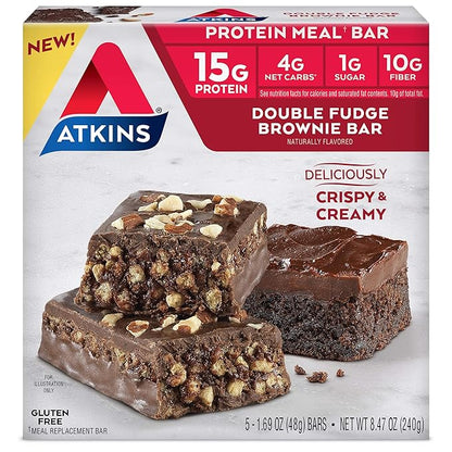Atkins Chocolate Almond Butter Protein Meal 5 Count 15g Protein