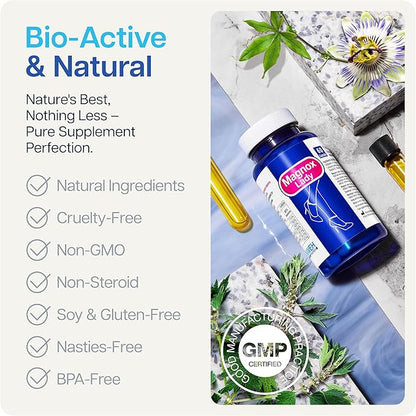 MAGNOX® Lady Magnesium Supplement B6, B1, B1, B12, B12, D, 60 Vegetarian