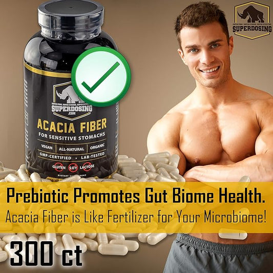 Fast Acting, Organic Acacia Senegal Fiber 300pk. Natural