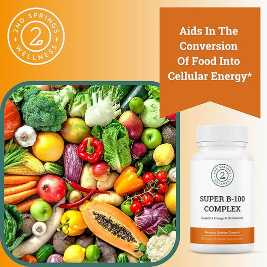 Super B-100 Complex B-6, B-12, B-12, Folate,