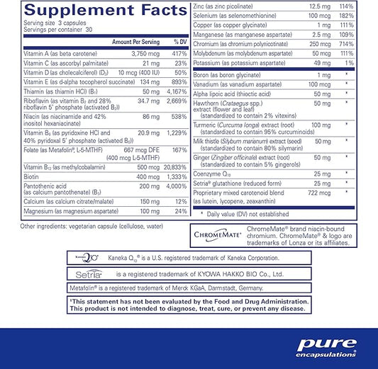 Pure Encapsulations UltraNutrient CoQ10 & 90 Capsules
