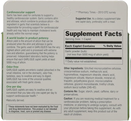 Garlique Caplets 60 Tablets (60 Count 2))