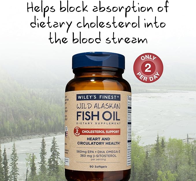 Wiley's Finest Wild Alaskan Fish Oil 560mg Omega-3s Omega-3s - 90 Softgels (45 Servings)
