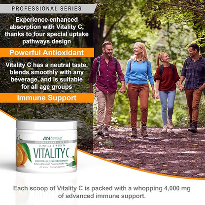 Vitamin C Powder - Supplement for Immune Support - Natural, Sugar Free -Non-Acidic - No Upset Stomach - 4000mg