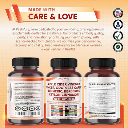 Apple Cider Vinegar 9000mg Ginger 1000mg 600mg Turmeric 1000mg Berberine 600mg -
