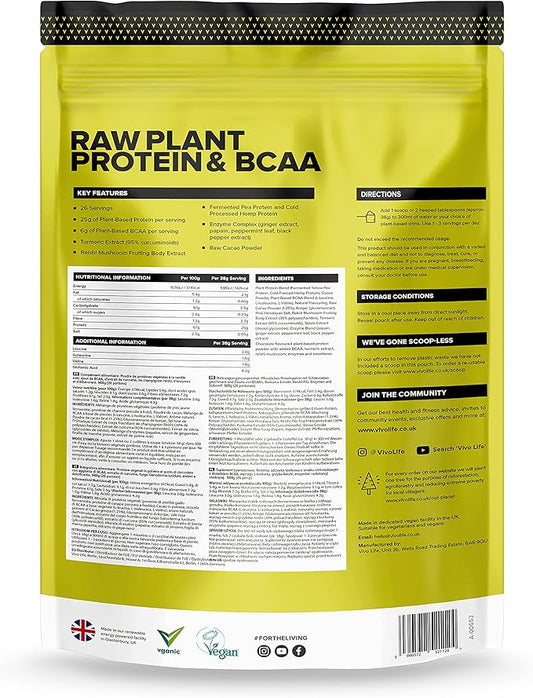 VIVO Life Perform Vegan Protein Powder, (2.17 Pound 1))