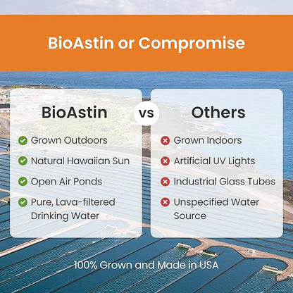 Nutrex Hawaii Vegan BioAstin Hawaiian Astaxanthin - 12mg, 50 Softgels - Farm-Direct Premium Antioxidant Supplement to Support Eye, Skin, Joint & Immune System Health - Vegan, Non-GMO & Gluten-Free