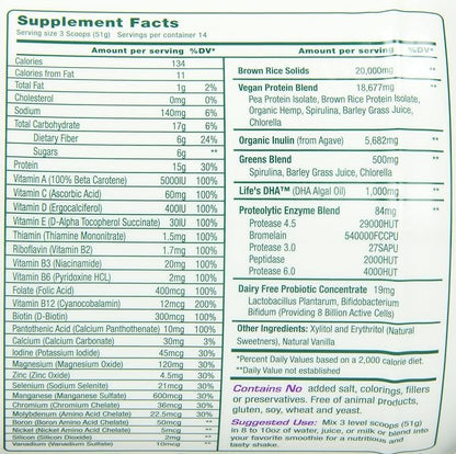 Green Foods True Vitality Plant Protein 25.2 Ounce