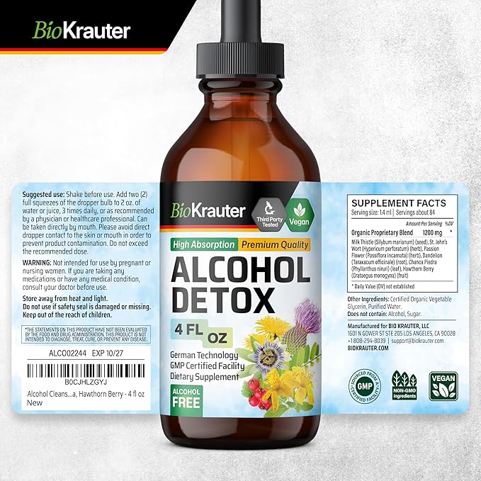 Alcohol Detox Tincture 4 Fl.Oz.