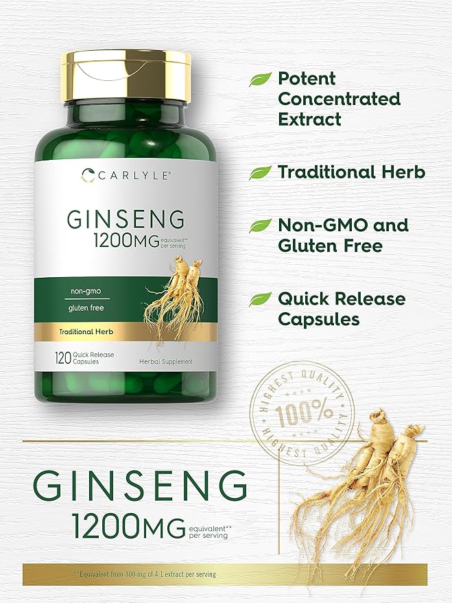 Carlyle Ginseng | 120 Capsules | 1,200mg |