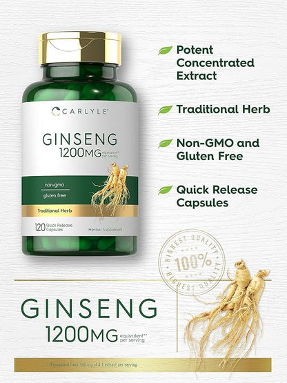 Carlyle Ginseng | 120 Capsules | 1,200mg |
