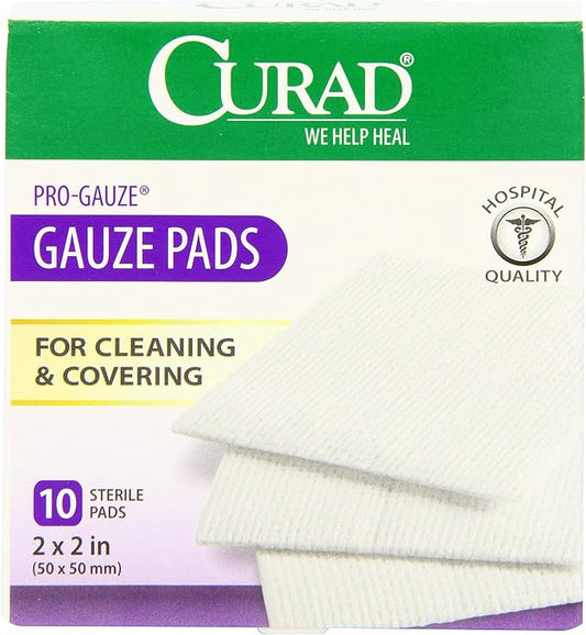 Curad Non-Woven Pro-Gauze, 2" x 2", 10 Count, 6