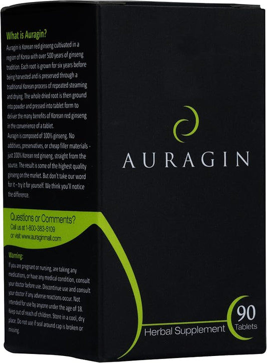 Auragin® Authentic Korean Red Ginseng – 6 Year 100% Red