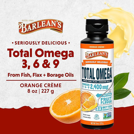 Barlean's Total Omega 3 6 9 2,400 mg 8 oz