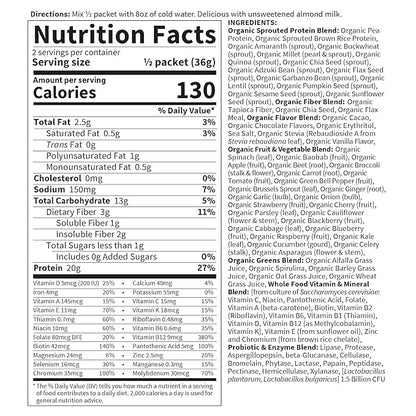 Garden of Life Meal Replacement Chocolate 10ct Tray, 0.16 Pound