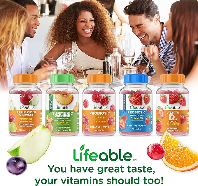 Lifeable Prebiotic Fiber Supplement Gummies 5g 90 Gummies 45 Doses