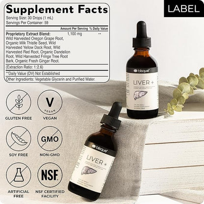 Blisque – Liver Complex Supplement to 2 Ounce 59 Servings