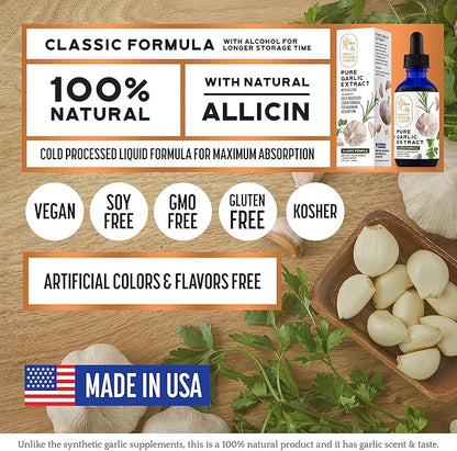 Pure Garlic Extract with Allicin Classic (2 fl