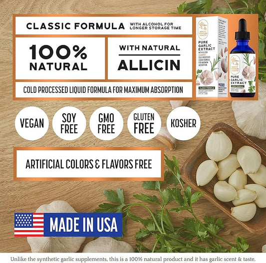 Pure Garlic Extract with Allicin Classic (2 fl