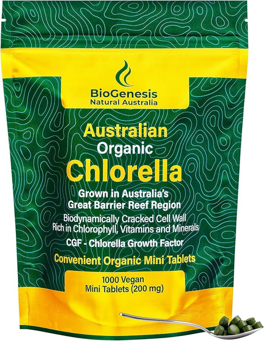Organic Chlorella Mini Tablets, Australian (1000, Organic