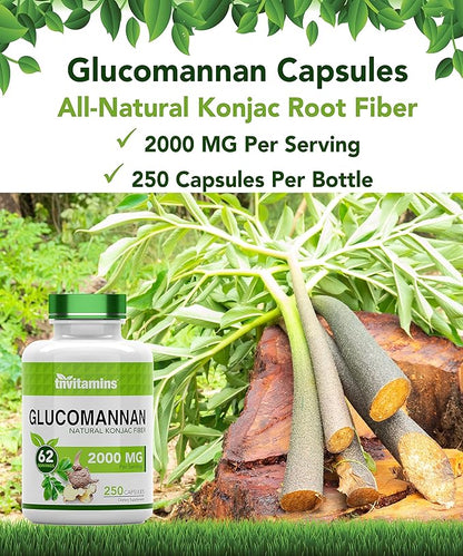 Glucomannan Capsules 2000 MG 250 Count