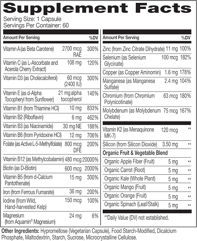 NATURELO Bariatric Multivitamin 60 Veggie