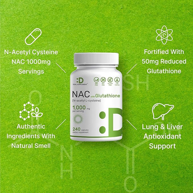NAC Supplement (N-Acetyl Cysteine) 1,000*mg Per 240*Capsules –