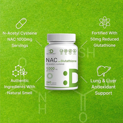 NAC Supplement (N-Acetyl Cysteine) 1,000*mg Per 240*Capsules –