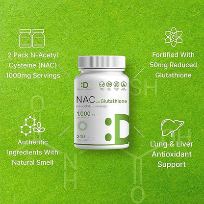 2 Pack NAC Supplement (N-Acetyl Cysteine) 1,000mg Per 480 Total