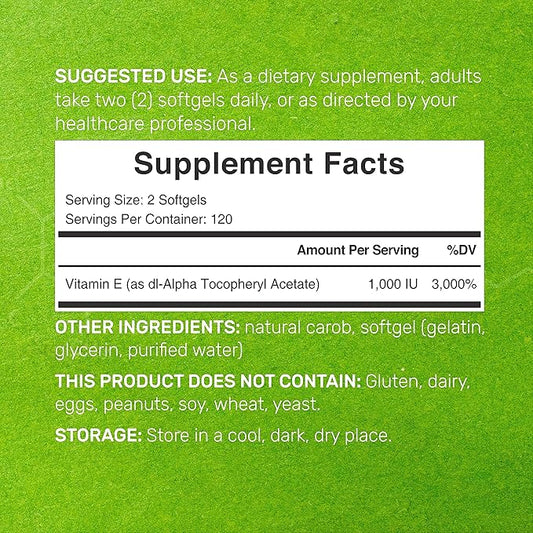 DEAL SUPPLEMENT Vitamin E Supplements, 1,000 240 Softgels