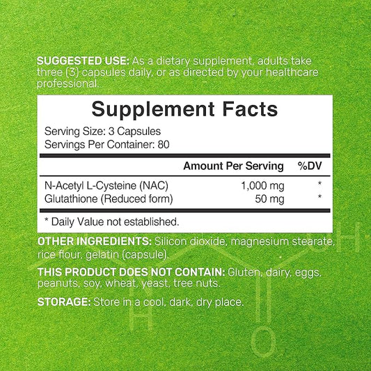 2 Pack NAC Supplement (N-Acetyl Cysteine) 1,000mg Per 480 Total