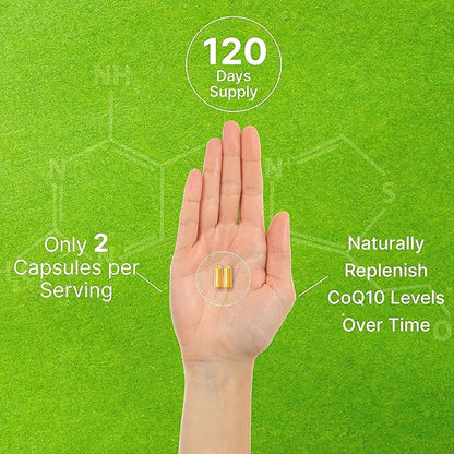 DEAL SUPPLEMENT CoQ10 200mg & PQQ 200mcg, 240 240 Veggie 2 in 1 Coenzyme Q10 Supplement