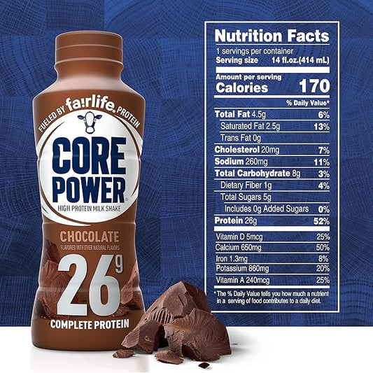 Core Power Fairlife 26g Protein Milk 14 Fl 12)