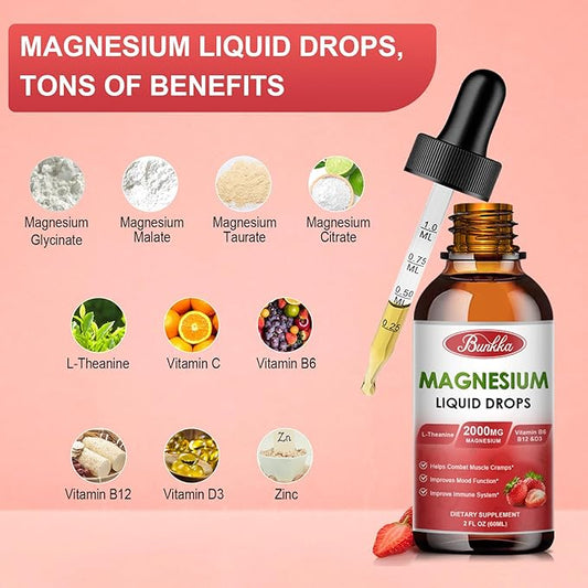 (2 Pack) Magnesium Glycinate 500mg Supplement,